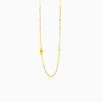 Kleine Rosenkranzkette aus Gold mit zweifarbigen Perlen