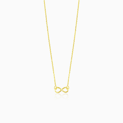 Simple gold infinity necklace
