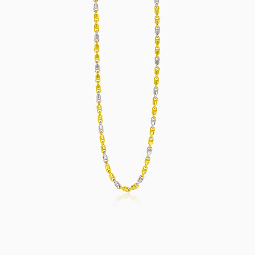 Two-colored cylinder necklace