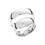Bague de mariage large en or blanc