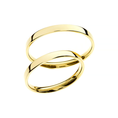 Bague de mariage intemporelle en or jaune