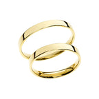 Bague de mariage fine en or jaune intemporelle