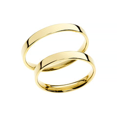 Bague de mariage fine en or jaune intemporelle