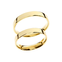 Bague de mariage fine classique en or jaune