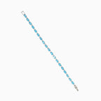 Tennisarmband aus Silber mit Topas und Zirkonia