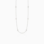 Simple bezel zircons necklace
