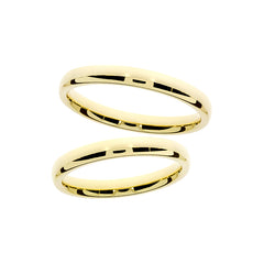 Klasický hladký snubní prsten ze žlutého zlata