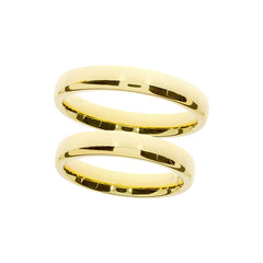 Klasický široký snubní prsten ze žlutého zlata