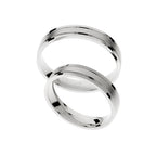 Eleganter Weißgold-Ehering