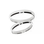 Alliance classique en or blanc