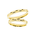 Bague de mariage en or jaune avec trous