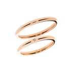 Alliance classique fine en or rose