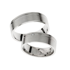 Bague de mariage massive en or blanc