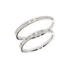 Drobný čtyřhranný prsten z bílého zlata