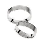 Elegantes Weißgold-Ehering-Set