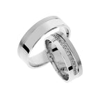 Weißgold-Trauringe mit und ohne Steine