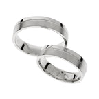 Elegant white gold wedding rings