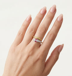 Bague serpent enroulée