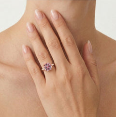 Bague en tourmaline rose