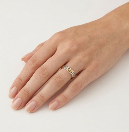 Greek style gold ring