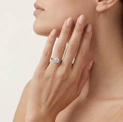 Bague en diamant en forme de fleur