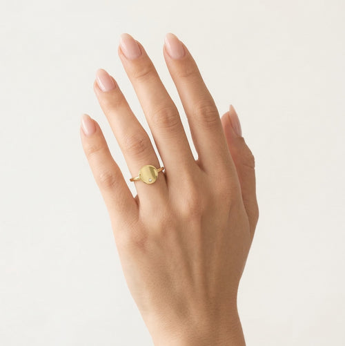 Zlatý prsten se zirkonem