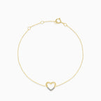 Delikates Herzarmband mit Diamanten