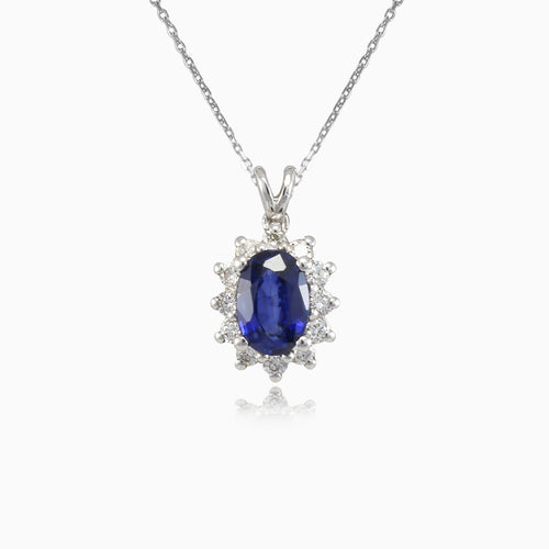 Royal white gold jeweled necklace