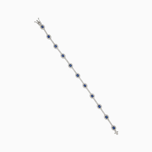 Pulsera real de oro con zafiros y diamantes