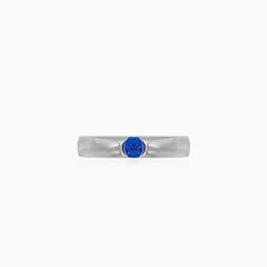 Minimalistic white gold tanzanite ring