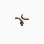 Black diamond snake ring