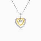 Péndulo de diamante en forma de corazón elegante