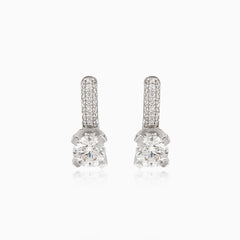 Boucles d’oreilles de luxe en or blanc avec diamants