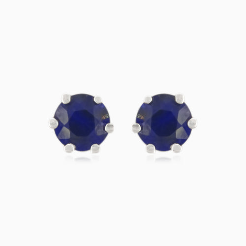 Simple white gold sapphire earrings