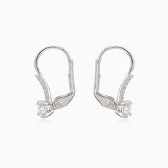 Elegantní náušnice z bílého zlata s diamanty