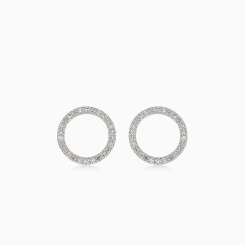 Diamantové kruhové náušnice