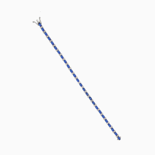 Tennisový náramek s Tanzanitem a diamanty