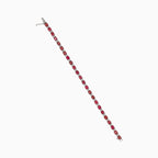 Bracelet tennis en or avec rubis et diamants