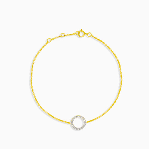 Bracelet with diamond circle