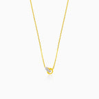 Collier en diamant avec 2 petites bagues