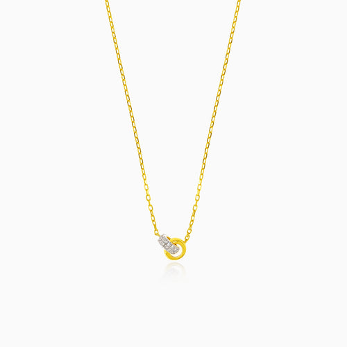 Collier en diamant avec 2 petites bagues