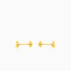 Boucles d’oreilles puces en zircon cubique taille ronde avec sertissage clos