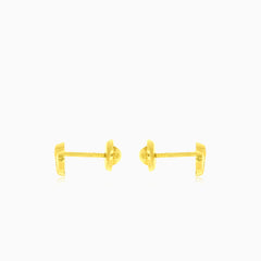 Boucles d'oreilles puces en zircon cubique solitaire en forme de cœur