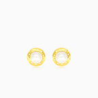 Pearl yellow gold earrings