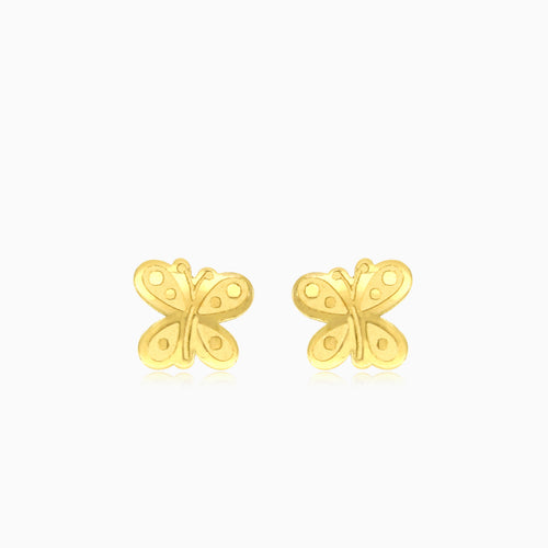 Boucles d'oreilles puces papillon