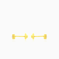 Boucles d’oreilles rondes à huit griffes avec zirconium cubique