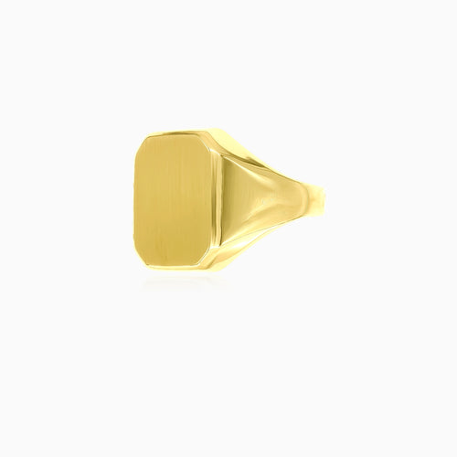 Bague en or jaune haute brillance