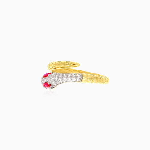 Bague serpent enroulée