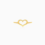 Krásný dámský prsten ze žlutého zlata se srdcem