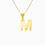 Pendentif en or lettre "M"
